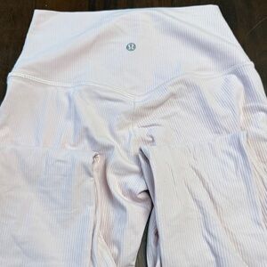 lululemon athletica Light Pink Ribbed Leggings